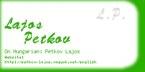 lajos petkov business card